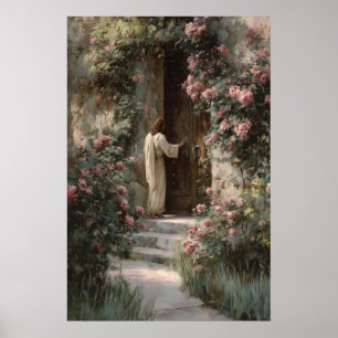 Poster Arte de Parede Jesus Batendo à Porta Arte de Pared