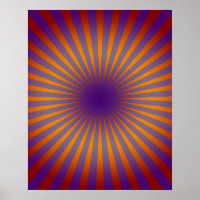 Arte de Parede Laranja Roxo dos anos 70