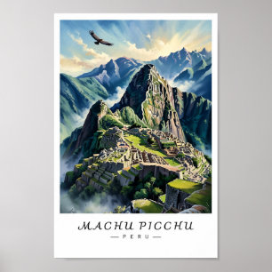 Poster Arte de Parede Machu Picchu Peru, Cidade Inca