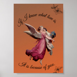 POSTER ARTE DE PAREDE MÃE E FILHO DECORAÇÃO DE ANJO ROM
