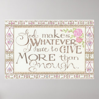 Poster Arte de Parede Mais que Suficiente