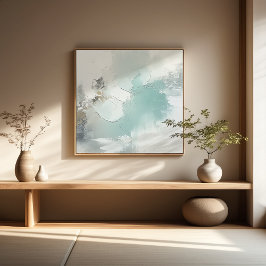 Pôster Arte de Parede Minimalista Bege Verde Abstrato Neu