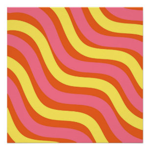 Pôster Arte de Parede Minimalista de Faixa Amarela Modern
