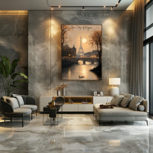 Arte de Parede Minimalista do Céu de Paris – Tons 