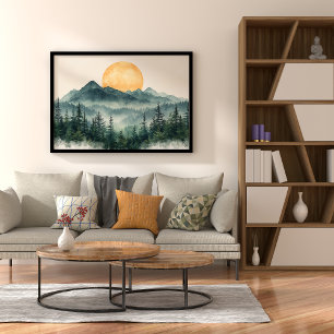 Pôster Arte de Parede Minimalista Zen Serenidade do Nasce