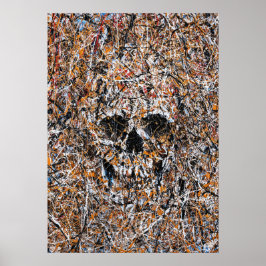Poster Arte de Parede Moderna Pintura de Gotejamento de C