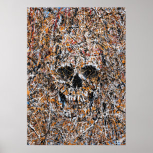 Poster Arte de Parede Moderna Pintura de Gotejamento de C