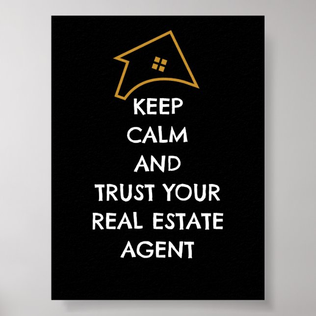 Poster Arte de Parede Moderna | seu agente de confiança (Frente)