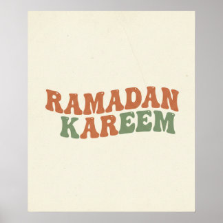 Poster Arte de Parede Moderno Retro Ramadan Kareem Boho I