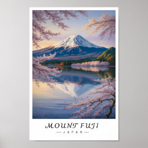 Poster Arte de Parede Monte Fuji Japão, Vulcão Icônico 