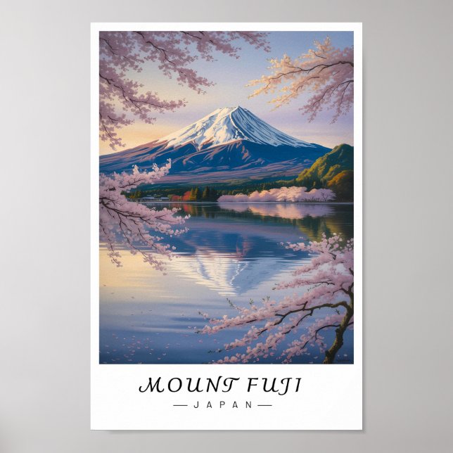 Poster Arte de Parede Monte Fuji Japão, Vulcão Icônico  (Frente)