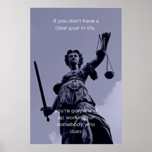 Poster Arte de Parede Motivacional de Definição de Objeti
