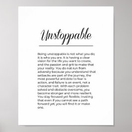 Poster Arte de Parede Motivacional Inspiradora INSTOPPÁVE