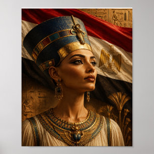 Poster Arte de Parede Nefertiti – Retrato da Rainha Egípc