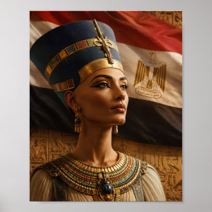 Poster Arte de Parede Nefertiti – Retrato da Rainha Egípc