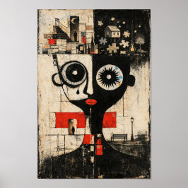 Poster Arte de parede paisagem mental surrealista abstrat