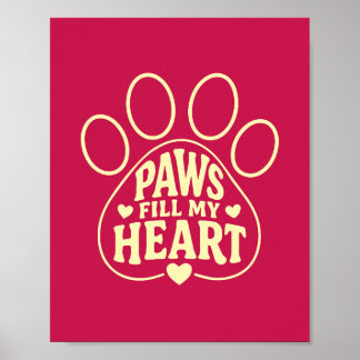 Poster Arte de Parede para Amantes de Cães - Tipografia d