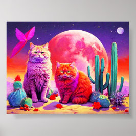 Poster Arte de Parede para Amantes de Gatos