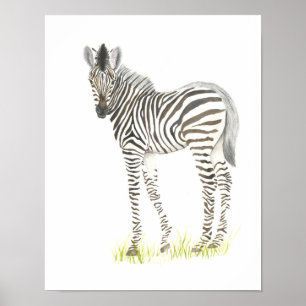 Poster Arte de parede para berçário com animais da savana