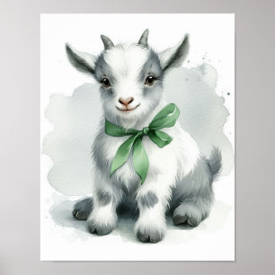 Poster Arte de Parede para Berçário de Cabras