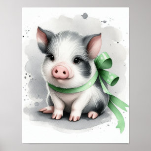 Poster Arte de Parede para Berçário de Porcos