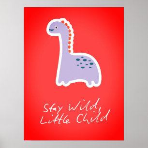 Poster Arte de Parede para Berçário Sonhe Grande Pequeno 