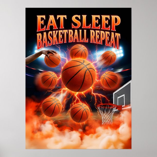 Poster Arte de Parede para Fã de Basquete (Frente)