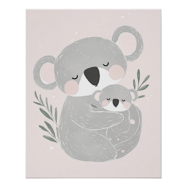 Pôster Arte de Parede para Quarto de Bebê com Estampa de  (Frente)