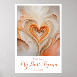 Poster Arte de Parede Personalizada "Amor Puro" - Meu Mel