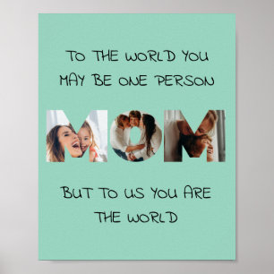 Poster Arte de Parede Personalizada com Foto e Citação pa