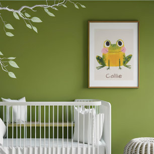 Poster Arte de Parede Personalizada com Nome para Berçári
