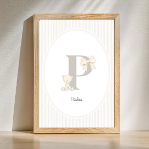Poster Arte de Parede Personalizada para Berçário com Let