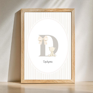 Poster Arte de Parede Personalizada para Berçário com Let