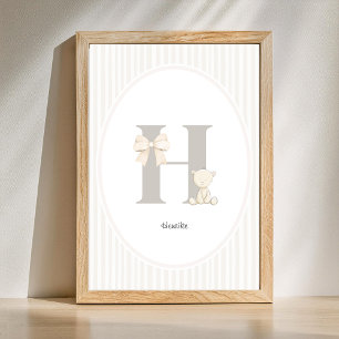 Poster Arte de Parede Personalizada para Berçário com Let