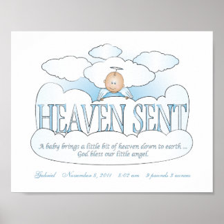 Poster Arte de Parede Personalizada para Quarto de Menino
