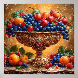 Poster Arte de Parede Pintura a Óleo Clássica de Natureza