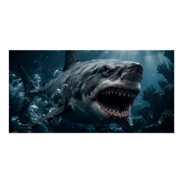 Pôster Arte de Parede Predador do Oceano Escuro (Frente)