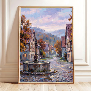 Poster Arte de Parede Tela Amanhecer no Campo Impressioni