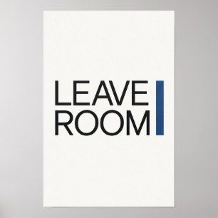 Poster Arte de Parede Tipografia Moderna Minimalista Sair