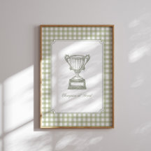 Arte de Parede Troféu Vintage Campeão de Coração