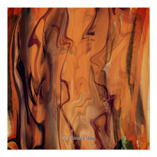 Pôster Arte de Parede Única Líquida de Mármore Abstrato M
