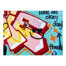 Arte de Parede Urbana Rua Azul Rosa Graffiti