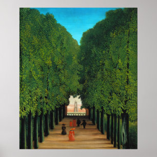 Poster Arte de Parque com Árvores Verdes de Paris de Henr
