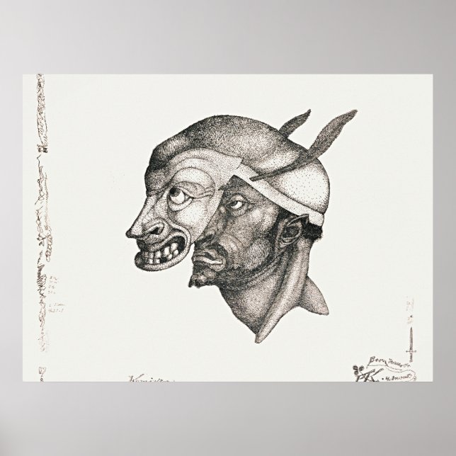 Poster arte de Paul Klee, Comediante, (Frente)