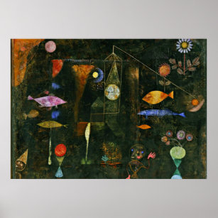 Pôster Arte de Paul Klee: Magia de Peixes, famosa pintura