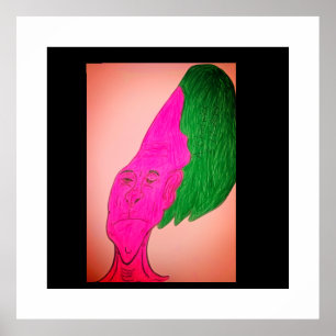Poster Arte de Personagem de Legume de Raiz