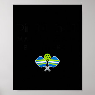 Poster Arte de pickleball feminino para homens mulheres p