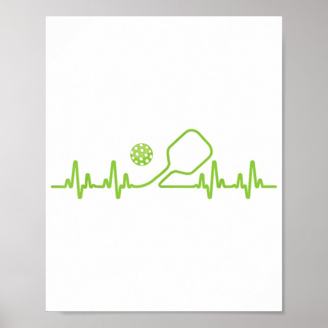 Poster Arte De Pickleball Para Homens, Mulher Coloca Bola (Frente)