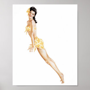Poster Arte de Pin-up Vintage Três