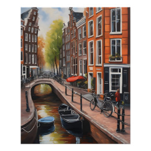 Pôster Arte de pintura a óleo de Amsterdã